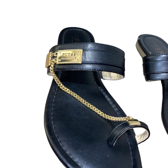 Guess black sandals with gold chain - Picture 4 of 4
